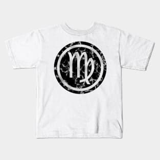 Black Marble Zodiac - Virgo Kids T-Shirt